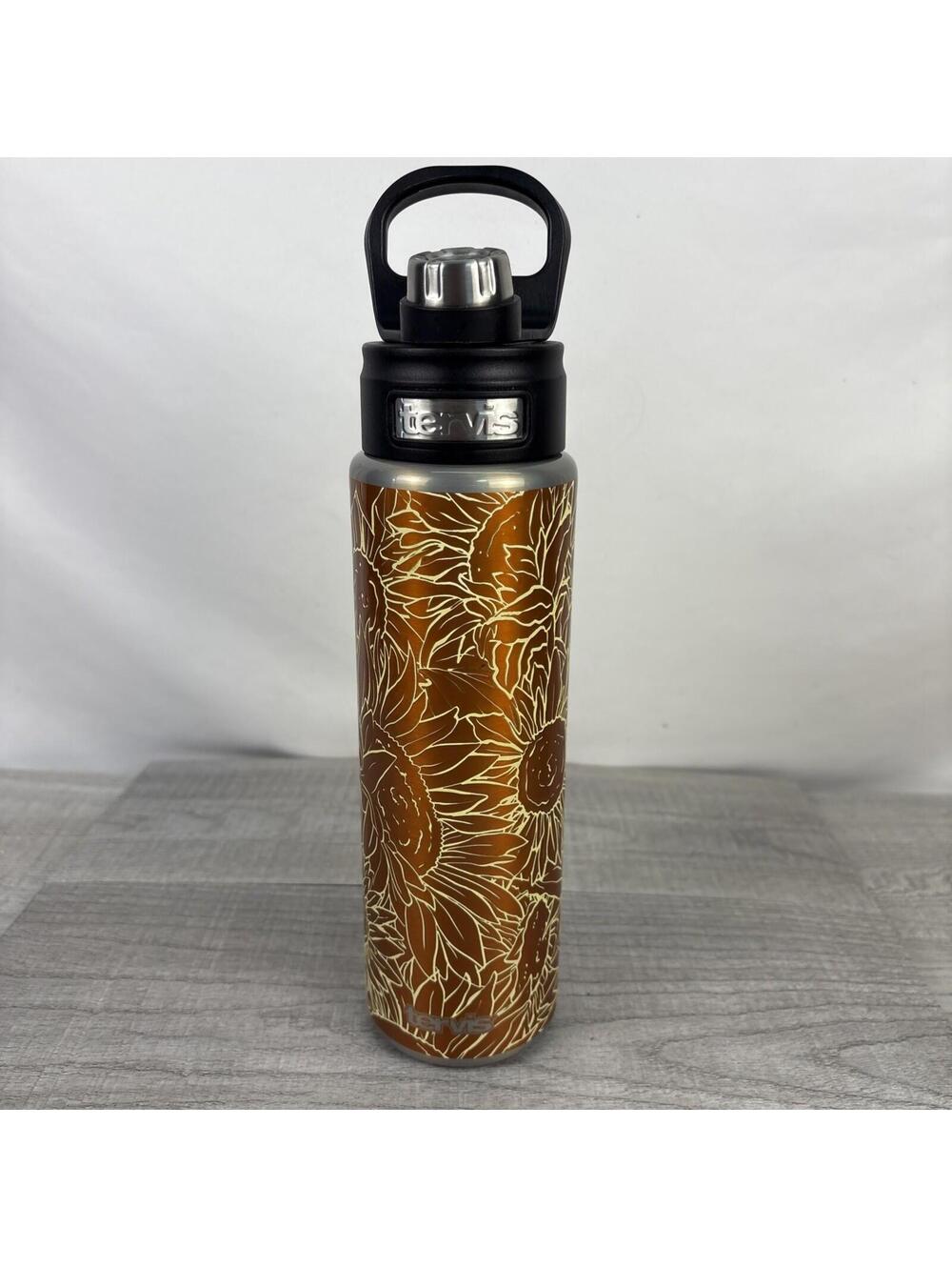 Tervis ~ Sunflower ~🌻 Deluxe Spout Wide Mouth 24 oz Water Bottle